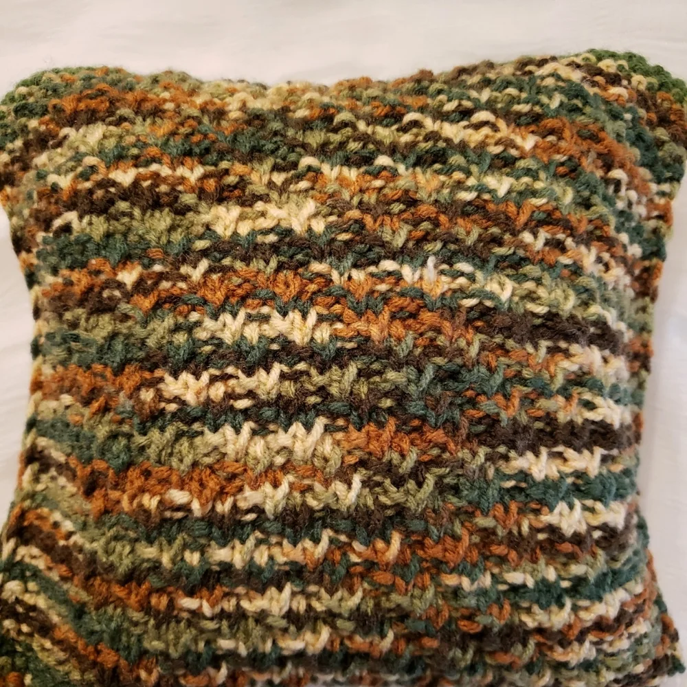 Hand Crafted Throw Pillow Knit 10